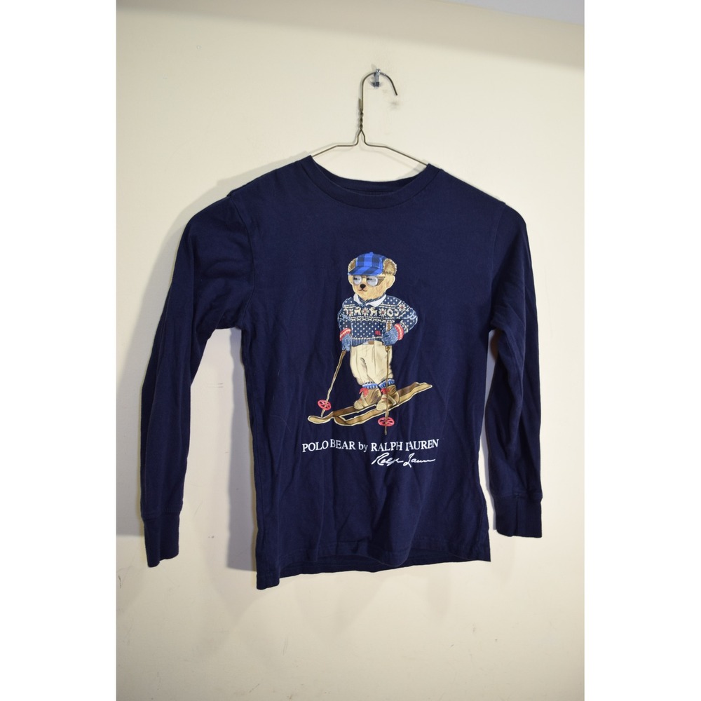 Polo Ralph Lauren Polo Bear Skiing Long Sleeve‎ Shirt Youth Size S